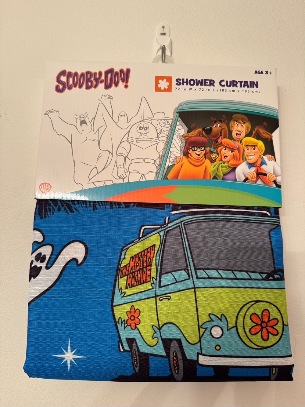 Scooby-Doo Blue & Green Mystery Machine Shower Curtain